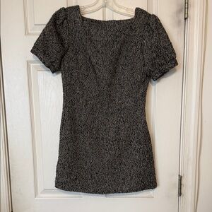 Jennifer Lopez Textured Black and White Blouse